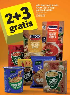 Unox soep, Knorr Cup-a-Soup en Good snacks