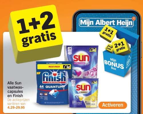 Sun en Finish vaatwascapsules