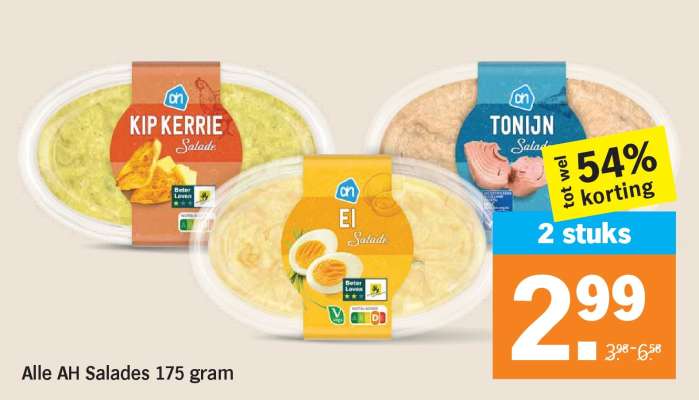 Alle AH Salades 175 gram