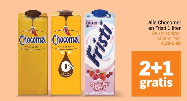 Chocomel en Fristi 1 liter