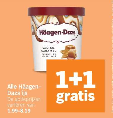 Alle Häagen-Dazs ijs