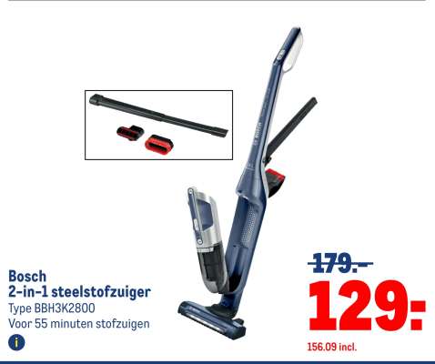 Bosch 2-in-1 steelstofzuiger