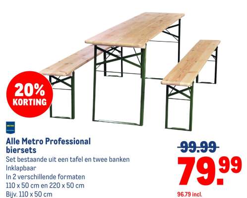 Alle Metro Professional biersets
