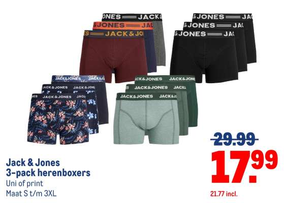 Jack & Jones 3-pack herenboxers