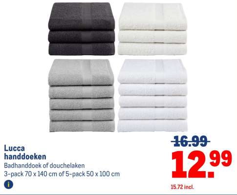 Lucca handdoeken