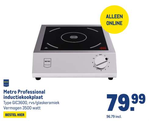 Metro Professional inductiekookplaat