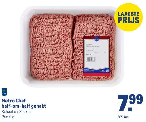 Metro Chef half-om-half gehakt
