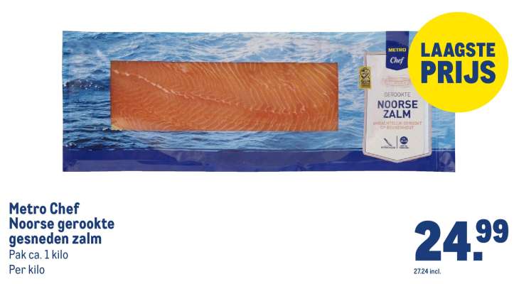 Metro Chef Noorse gerookte gesneden zalm