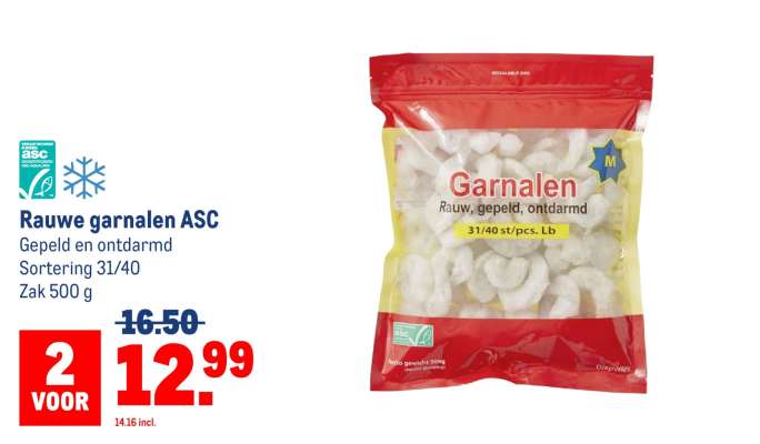 Rauwe garnalen ASC