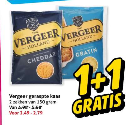 Vergeer geraspte kaas