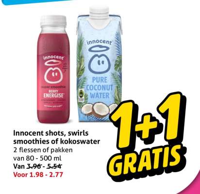Innocent shots, swirls, smoothies of kokoswater