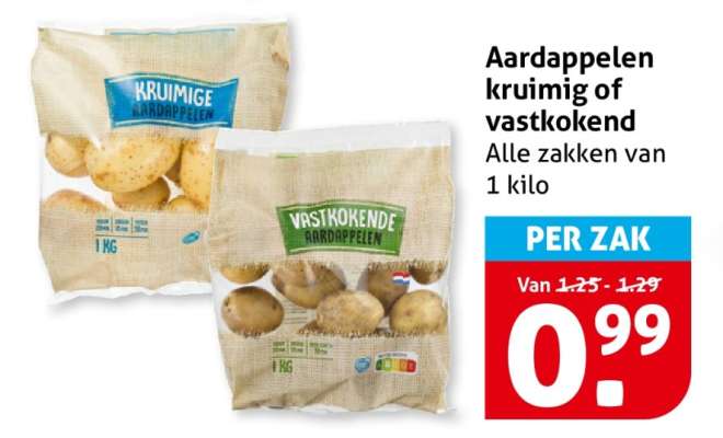 Aardappelen kruimig of vastkokend