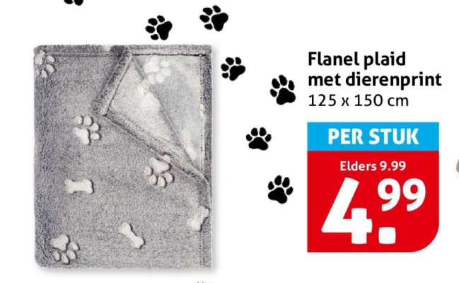 Flanel plaid met dierenprint
