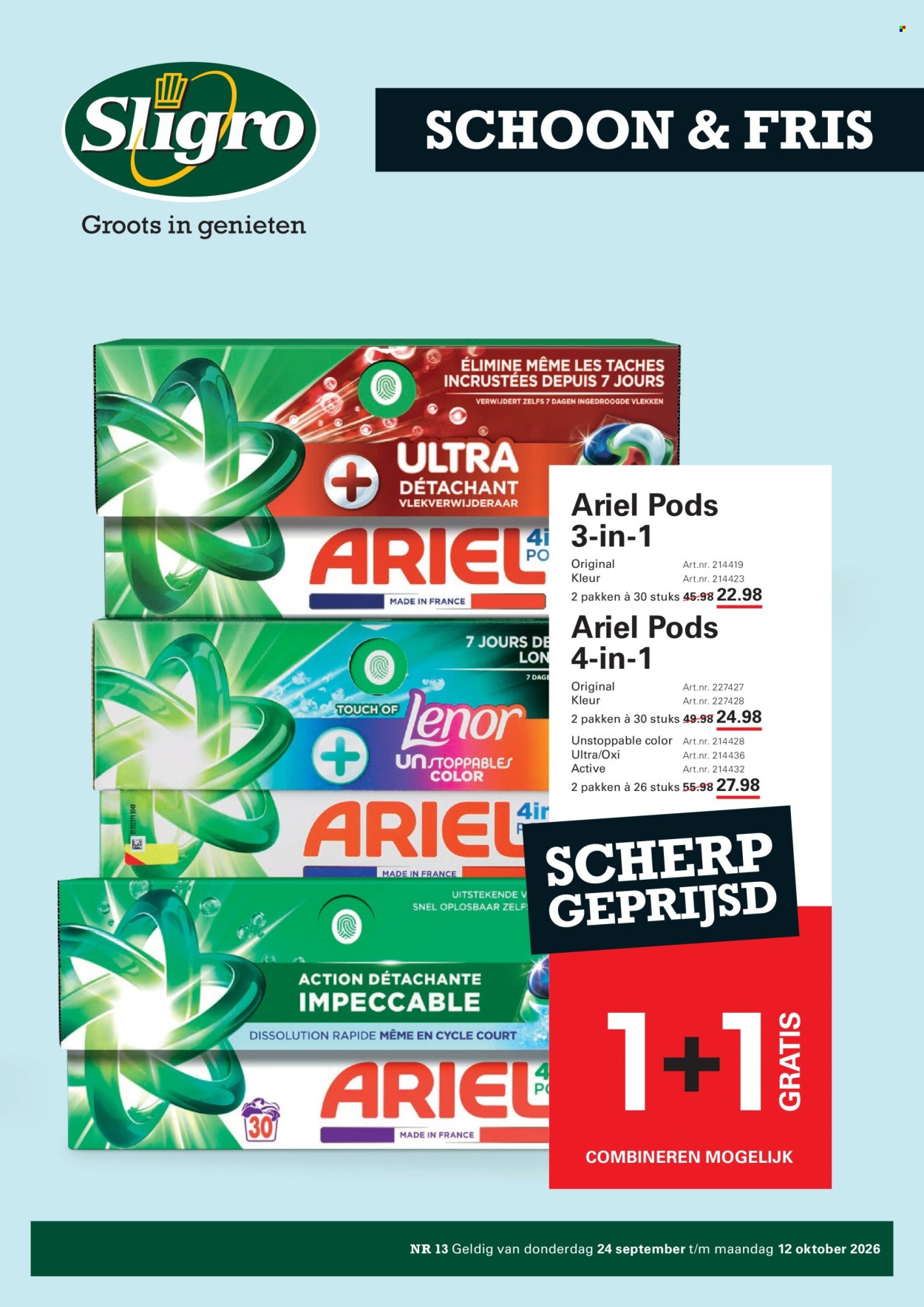 Sligro-aanbieding - 24-9-2026 - 12-10-2026. Pagina 1