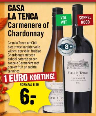 Casa la Tenca Carmenere of Chardonnay