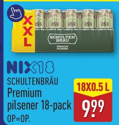 SCHULTENBRÄU Premium pilsener 18-pack