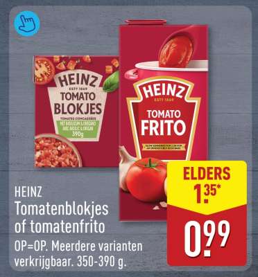 HEINZ Tomatenblokjes of tomatenfrito