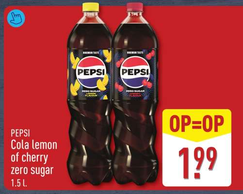 PEPSI Cola lemon of cherry zero sugar
