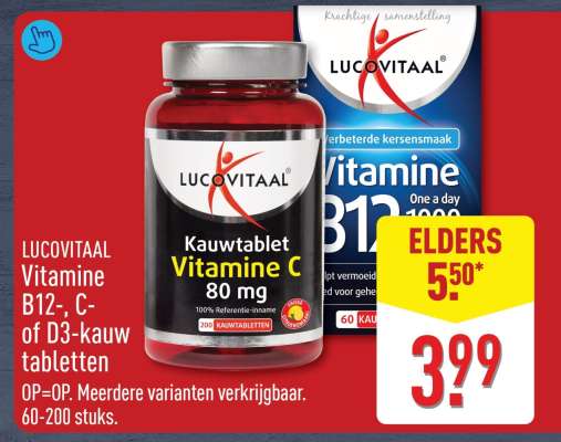 LUCOVITAAL Vitamine B12-, C- of D3-kauwtabletten