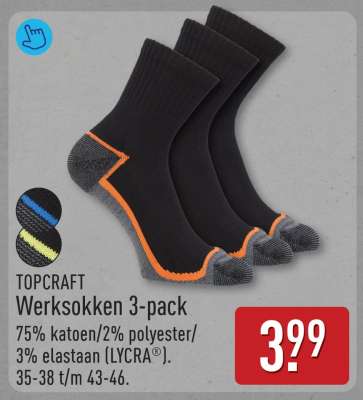 TOPCRAFT Werksokken 3-pack
