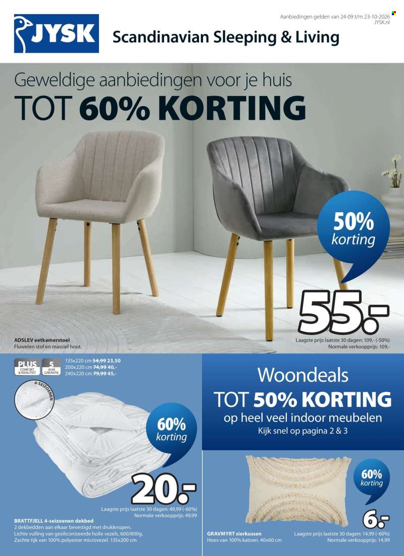 JYSK-aanbieding - 24-9-2026 - 23-10-2026.