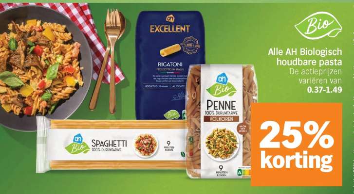 AH Biologische houdbare pasta