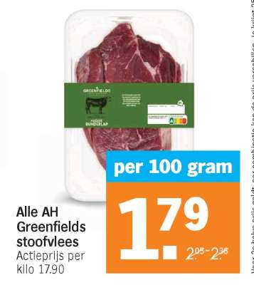 Alle AH Greenfields stoofvlees