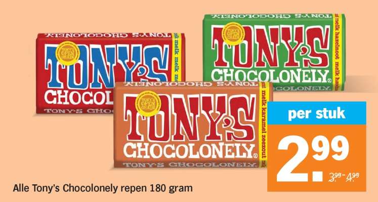 Tony's Chocolonely repen 180 gram
