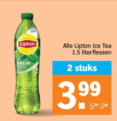 Alle Lipton ice tea 1.5 literflessen