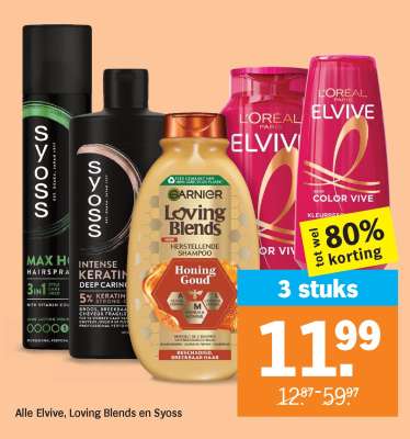 Alle Elvive, Loving Blends en Syoss