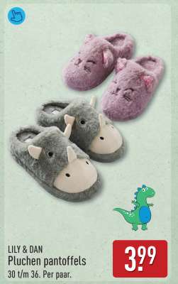 LILY & DAN Pluchen pantoffels