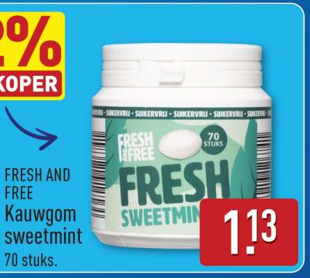 FRESH AND FREE Kauwgom sweetmint