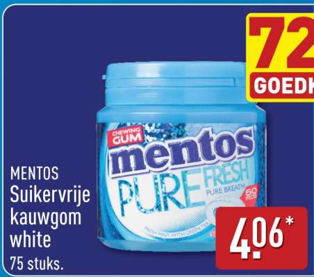 MENTOS Suikervrije kauwgom white