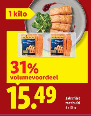 Zalmfilet met Huid