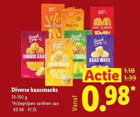 Diverse kaassnacks