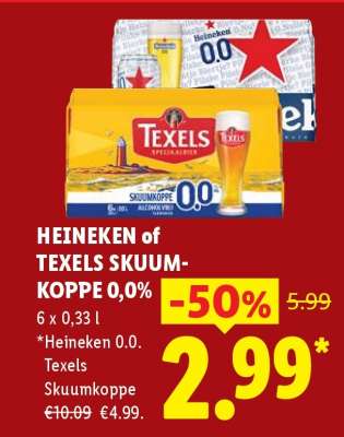 HEINEKEN of TEXELS SKUUMKOPPE 0,0%