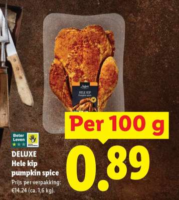 DELUXE Hele kip pumpkin spice