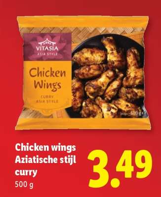 Chicken wings Aziatische stijl curry