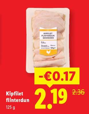 Kipfilet flinterdun