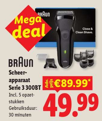 BRAUN Scheerapparaat Serie 3 300BT