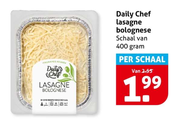 Daily Chef lasagne bolognese