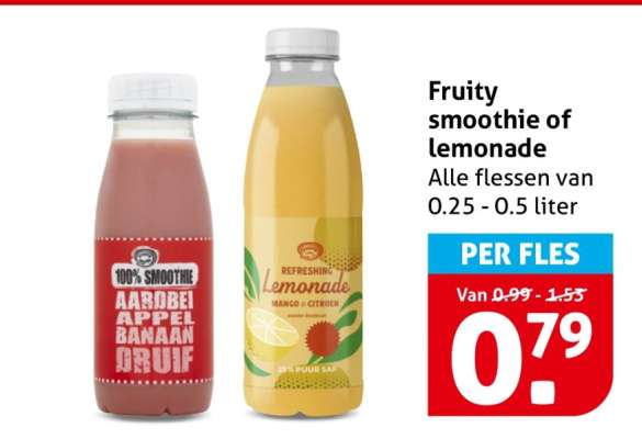 Fruity smoothie of lemonade
