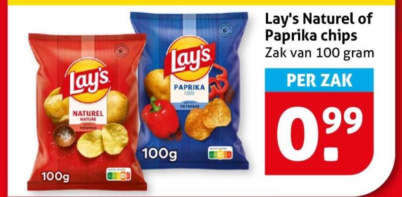 LAY'S Naturel of paprika chips