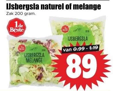 IJsbergsla naturel of melange