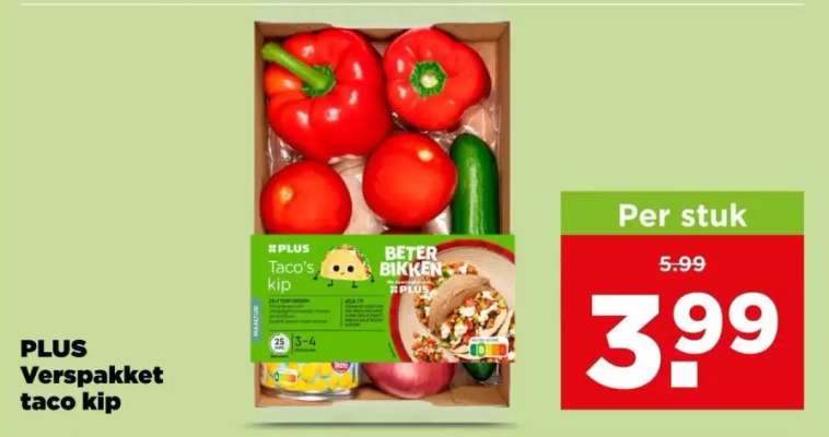 PLUS Verspakket taco kip