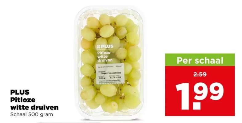 PLUS Pitloze witte druiven