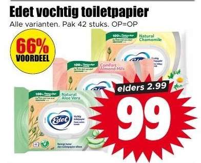 Edet vochtig toiletpapier