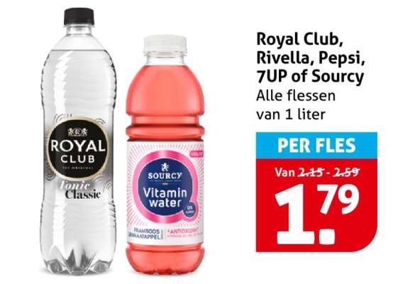Royal Club, Rivella, Pepsi, 7UP of Sourcy