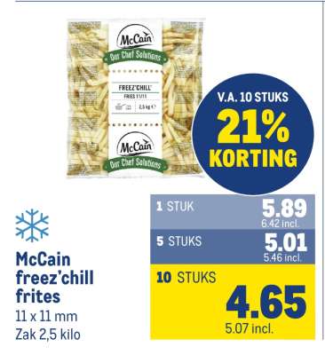 McCain freez'chill frites