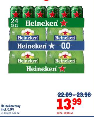 Heineken tray incl. 0.0%